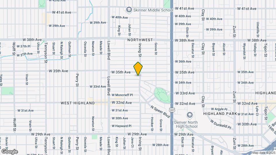 3307 W 34th Ave Map and Location Details