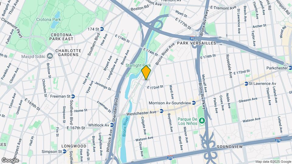 1325 Bronx River Ave Map and Location Details