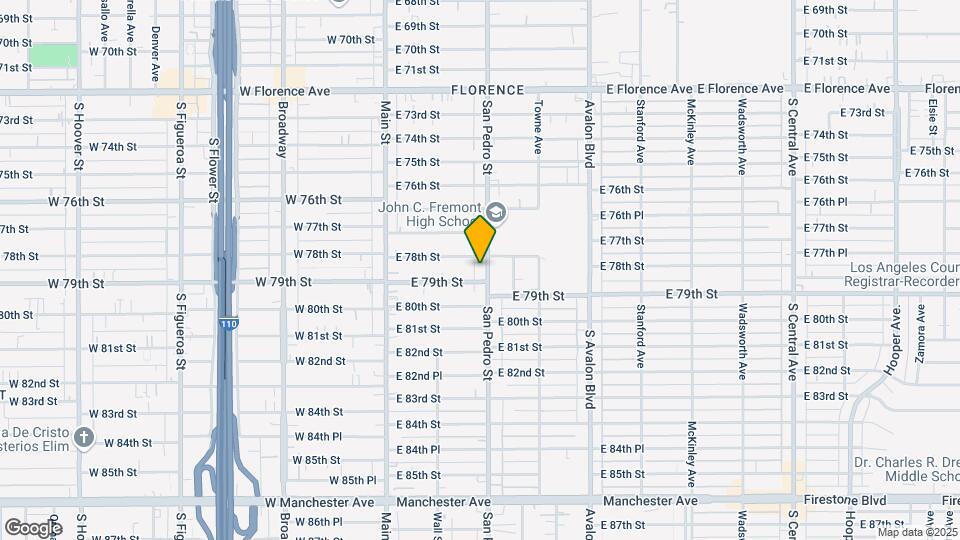 7815 S San Pedro St Map and Location Details