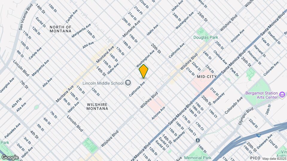 1617 California Ave, Unit 1 Map and Location Details