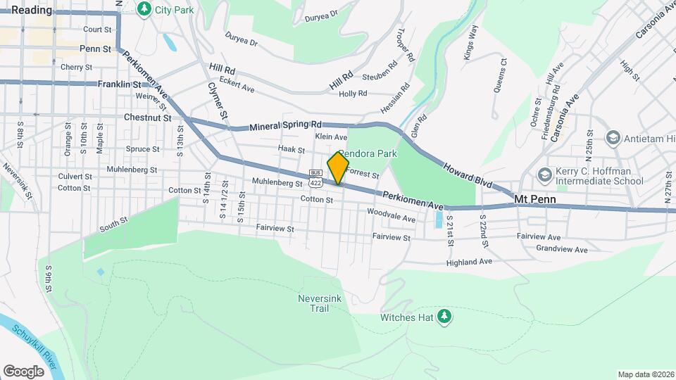 1754A Perkiomen Ave Map and Location Details