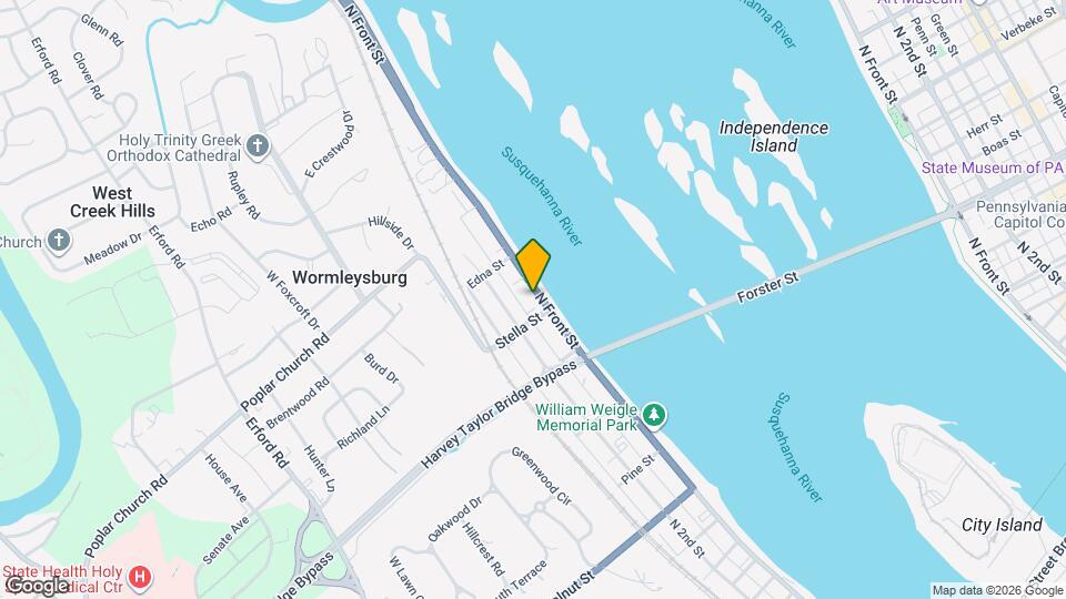 608 N Front St Map and Location Details