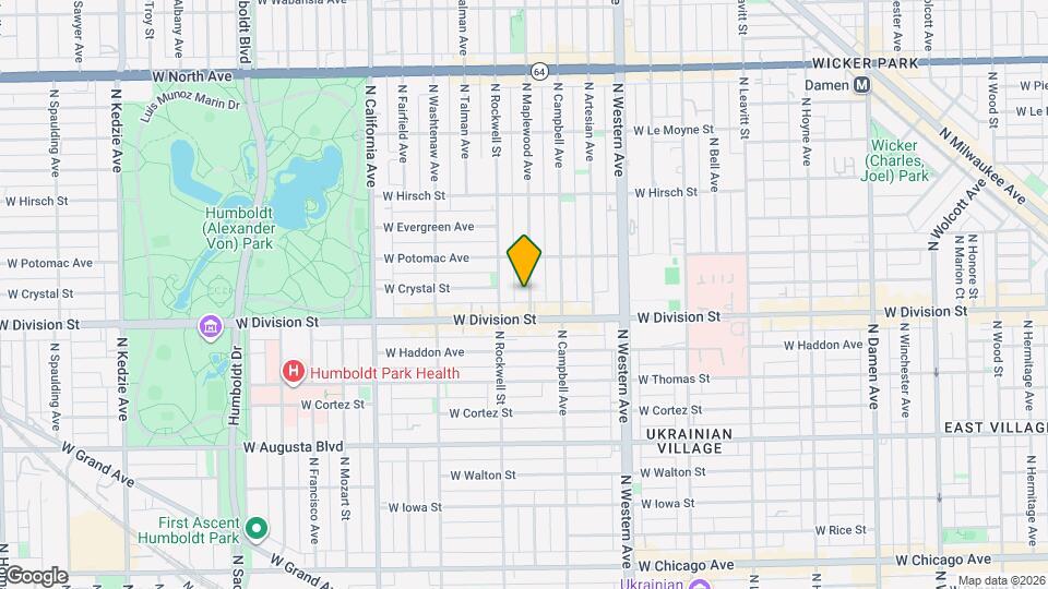 1222 N Maplewood Ave, Unit J05P Map and Location Details