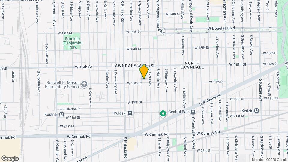 1653 S Springfield Ave Mapa y Detalles de la Ubicación