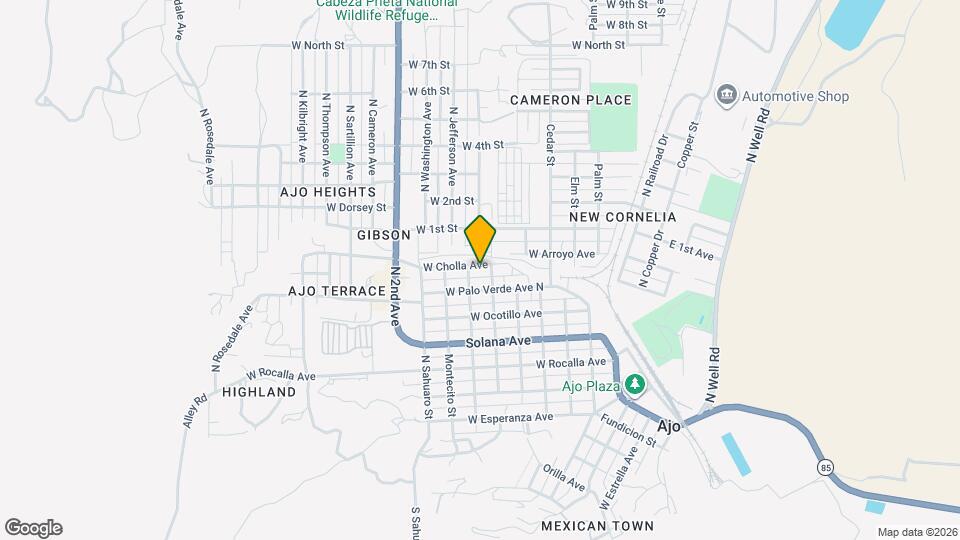 631 W Cholla Ave Mapa y Detalles de la Ubicación