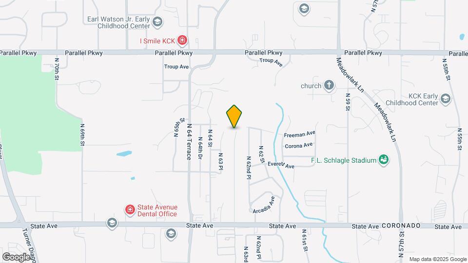 1608 N 63rd Terrace Map and Location Details