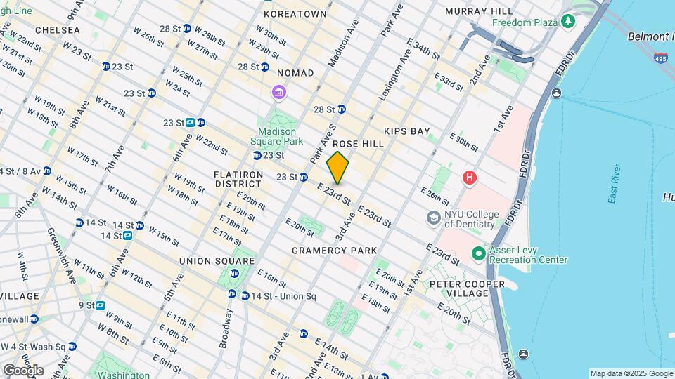 139 E 23rd St Map and Location Details
