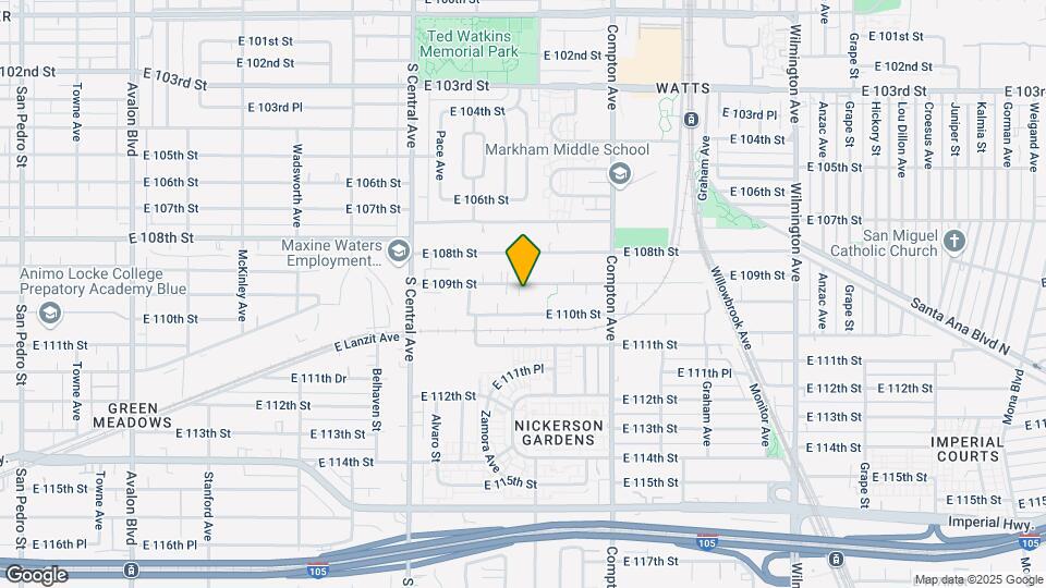 1412 E 109th St Map and Location Details