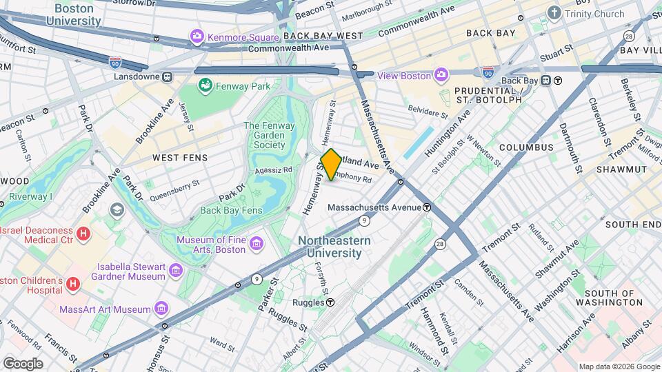 109 Gainsborough St Map and Location Details