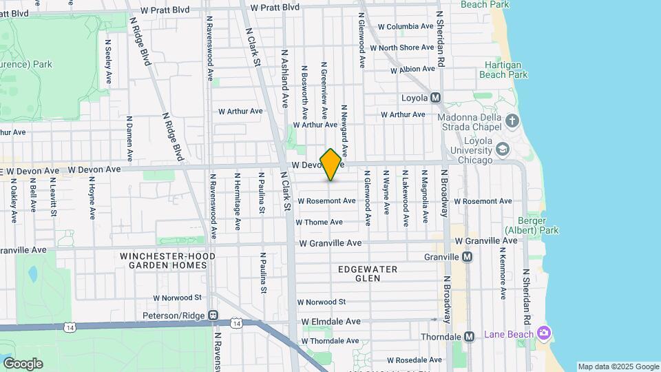 6319-6321 N Greenview Ave Map and Location Details