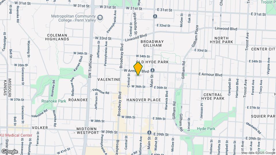 3517 Wyandotte St Mapa y Detalles de la Ubicación
