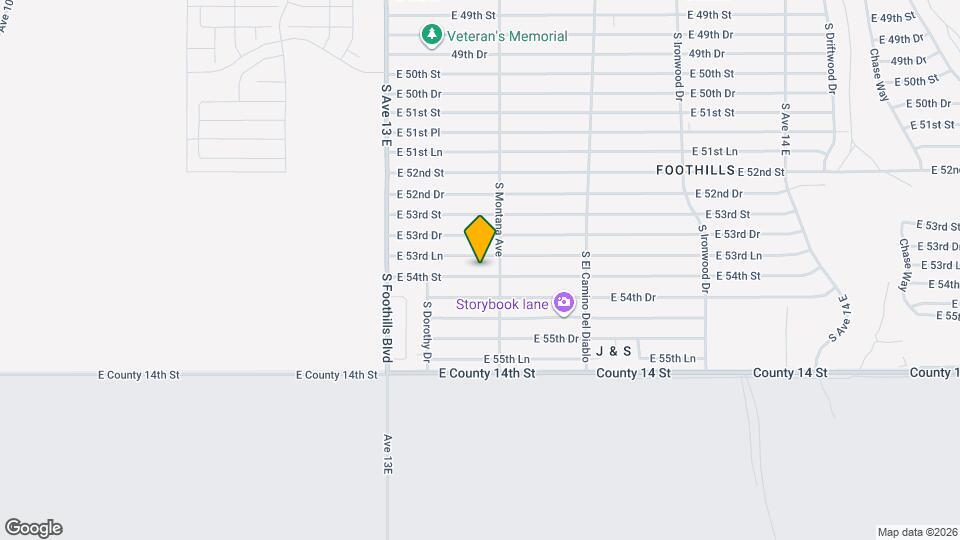 13286 E 54th St Mapa y Detalles de la Ubicación