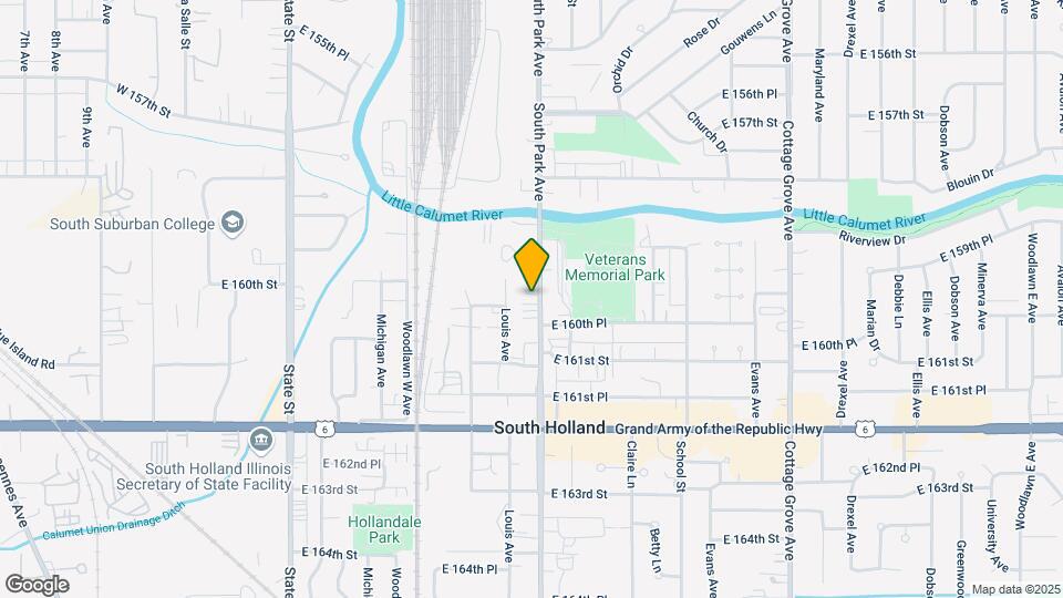 15962 S Park Ave Map and Location Details