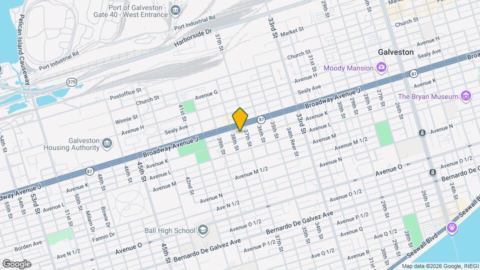 3716 Avenue K Mapa y Detalles de la Ubicación