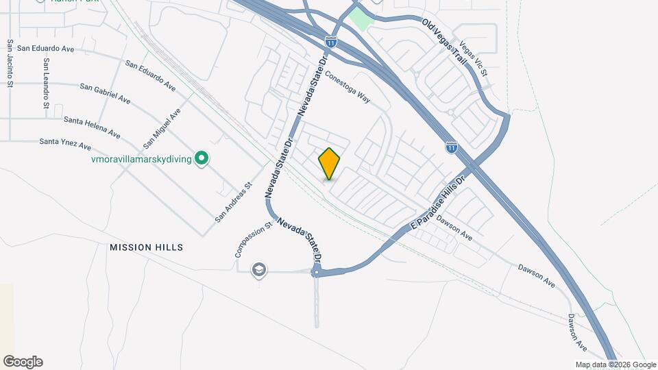 1147 Paradise Vista Dr Map and Location Details