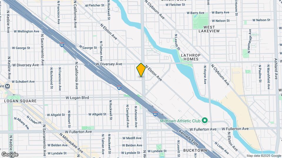 2700 N Western Ave Map and Location Details