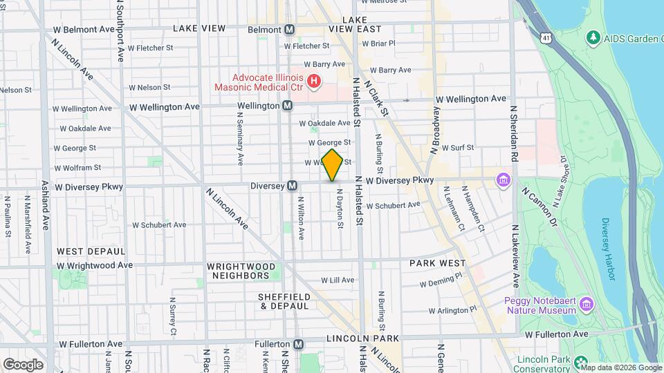 843 W Diversey Pky, Unit P Map and Location Details