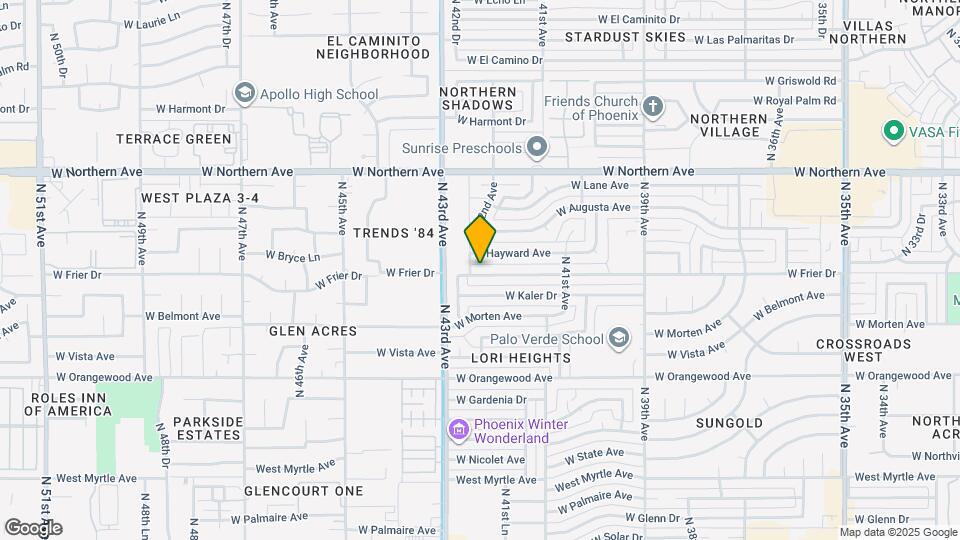 4232 W Frier Dr Map and Location Details