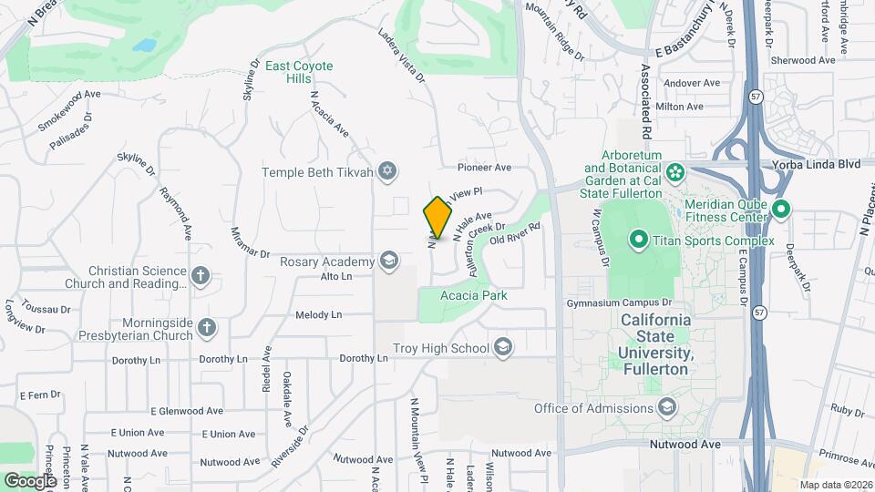 1644 N Mountain View Pl Mapa y Detalles de la Ubicación