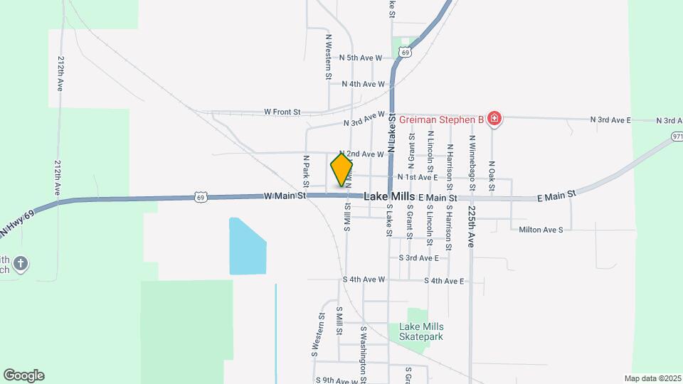 101 N Mill St Map and Location Details