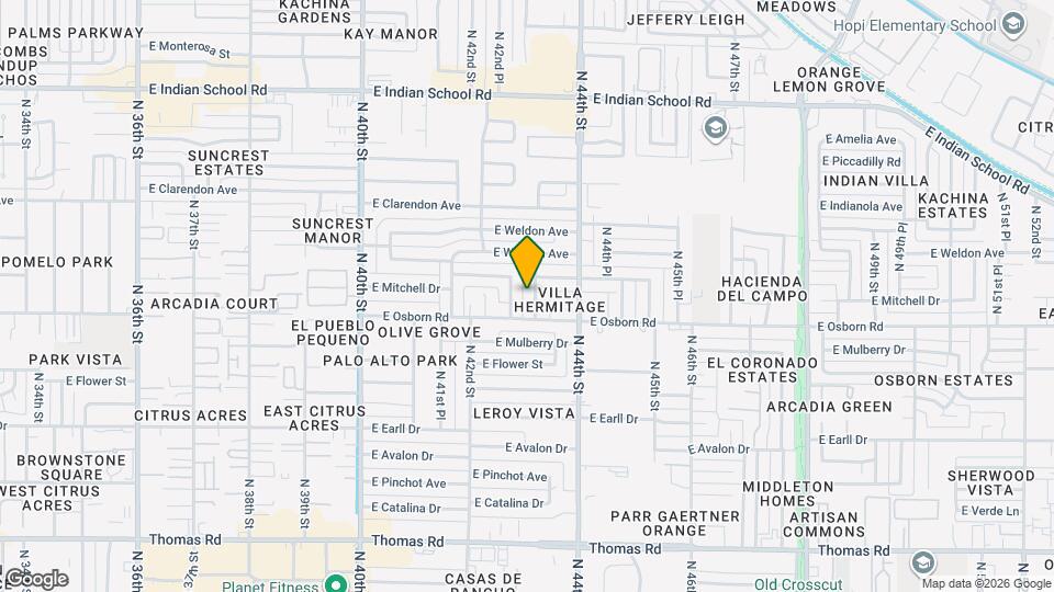 3416 N 43rd Pl Map and Location Details