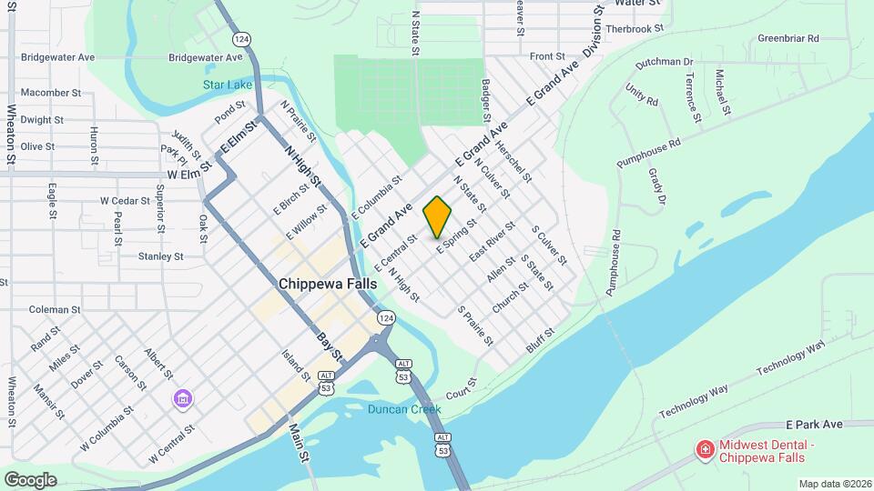 104 N Grove St Map and Location Details