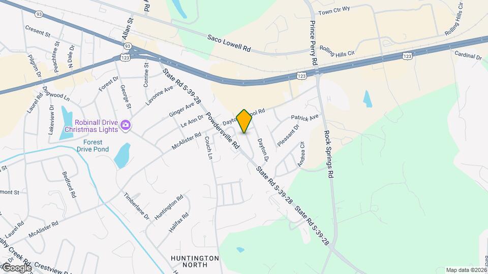 202 Evergreen St Map and Location Details