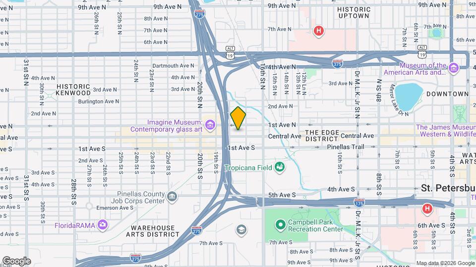 1701 Central Apartments Mapa y Detalles de la Ubicación