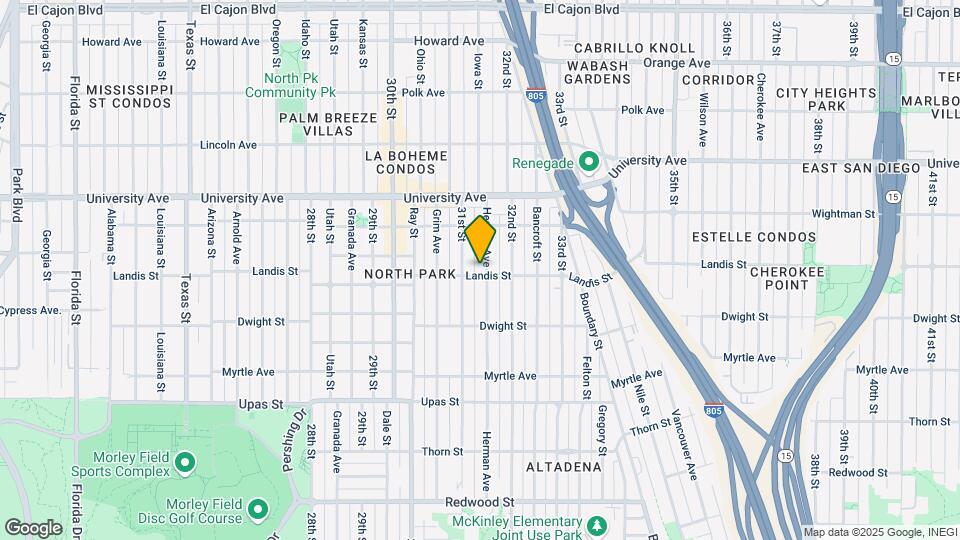 3130 Landis St Map and Location Details