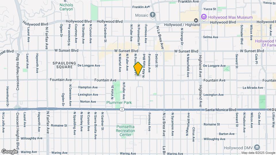 1308 N Poinsettia Pl Mapa y Detalles de la Ubicación