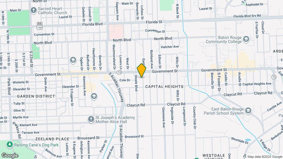 600 Blanchard St Map and Location Details