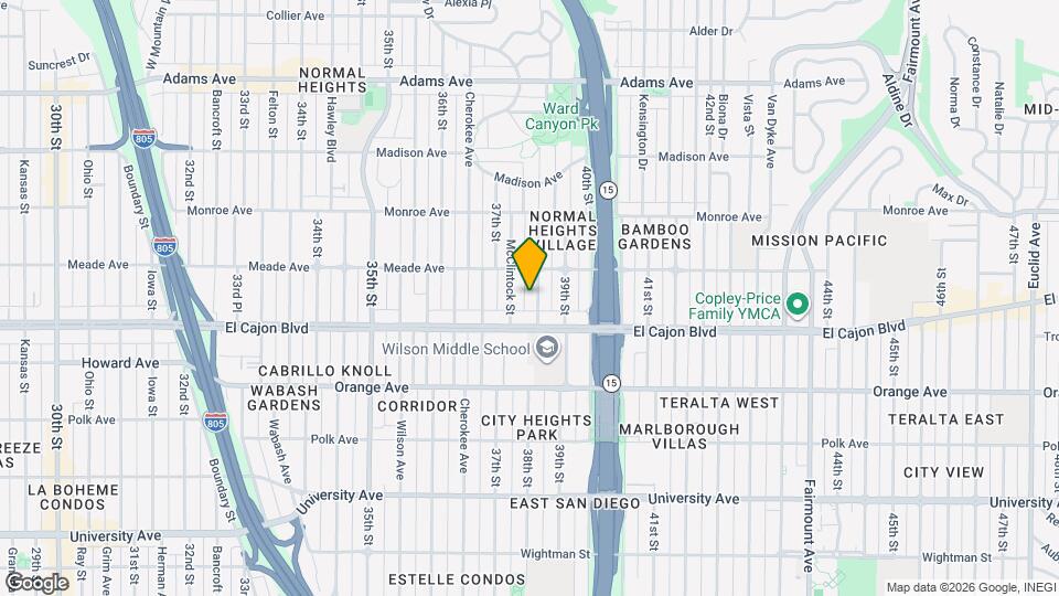 4346 38th St Map and Location Details