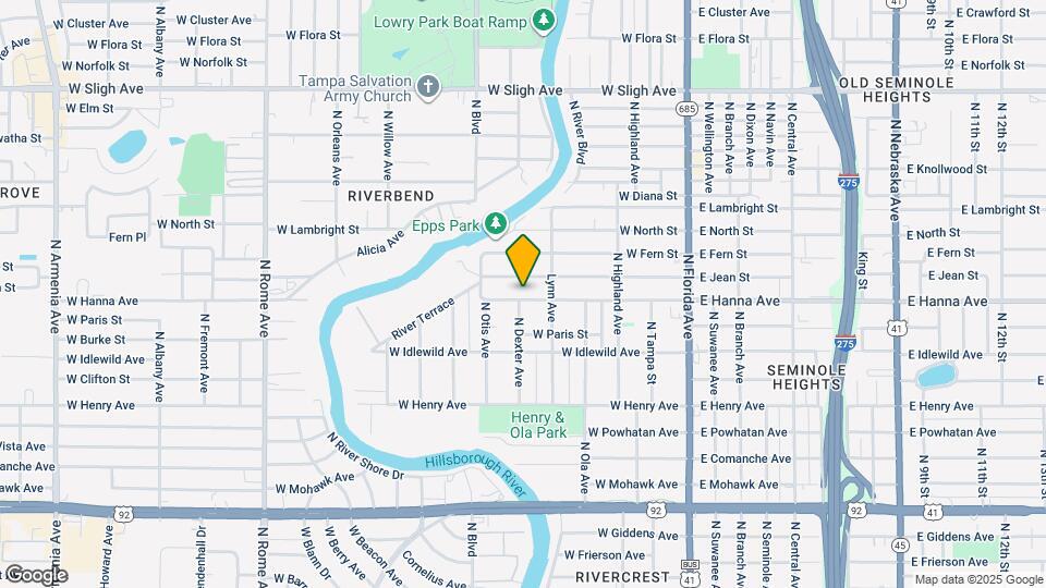 413 W Hanna Ave Map and Location Details