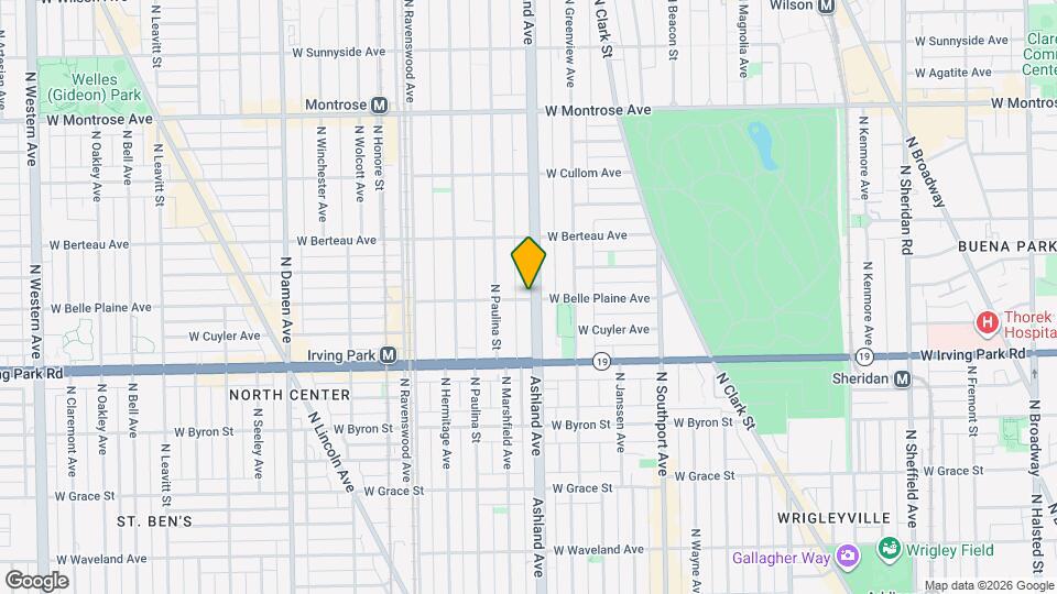 1606 W Belle Plaine Ave, Unit 1 Map and Location Details