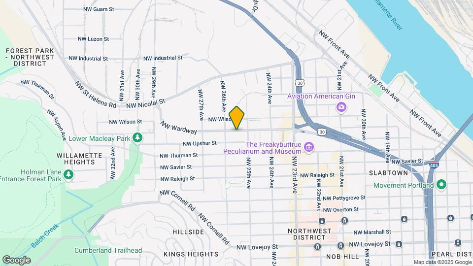 2544 NW Vaughn St Map and Location Details