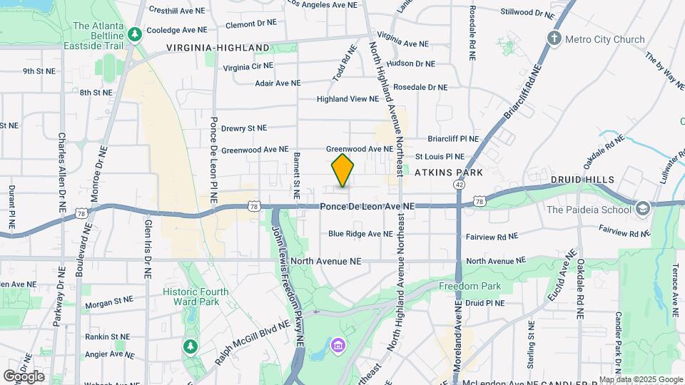 734 Frederica St NE Map and Location Details