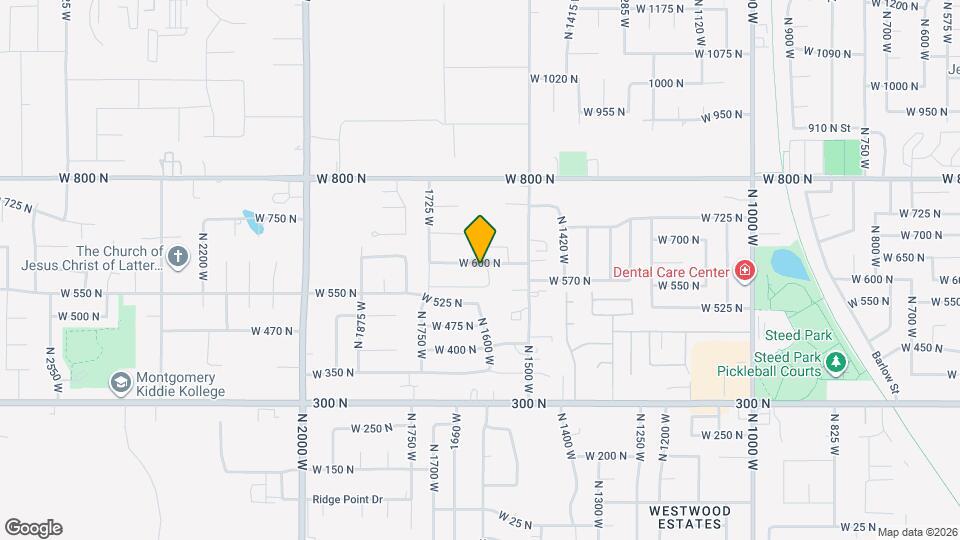 1611 W 600 N Mapa y Detalles de la Ubicación