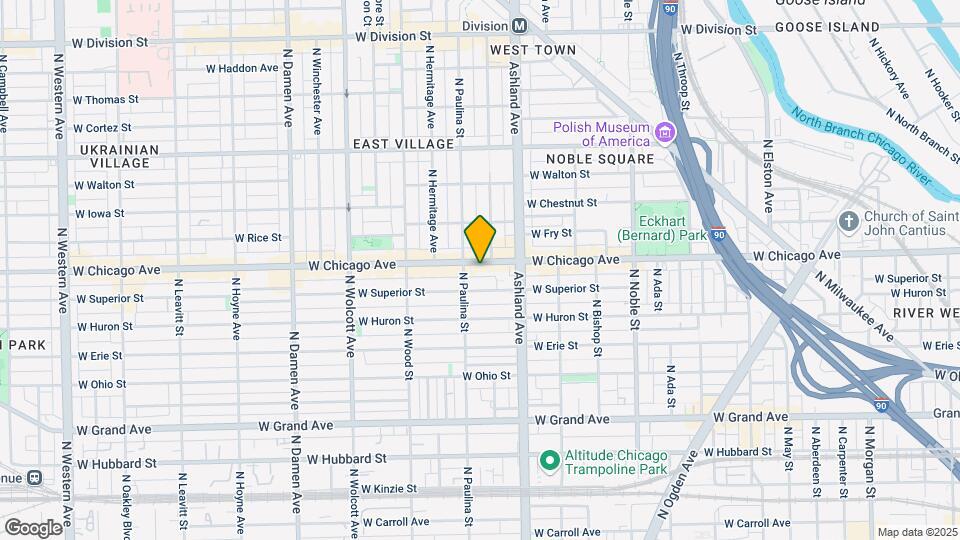 1645 W Chicago Ave Map and Location Details