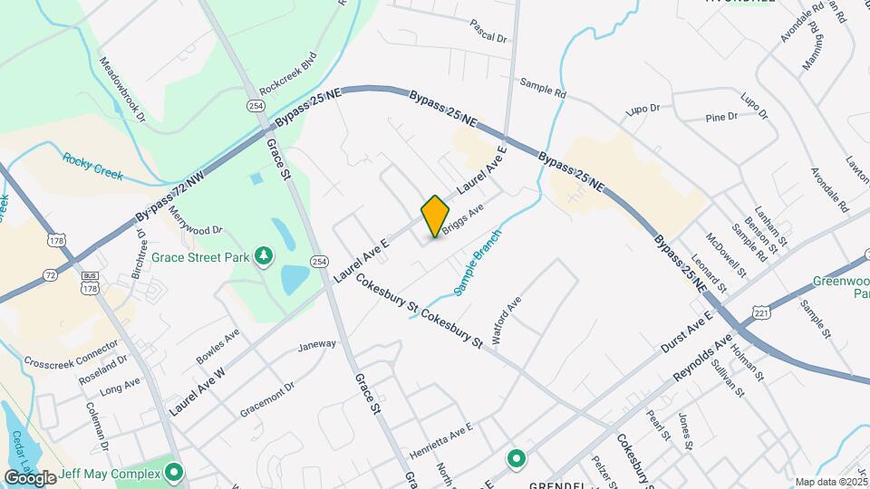 206 Briggs Ave Map and Location Details