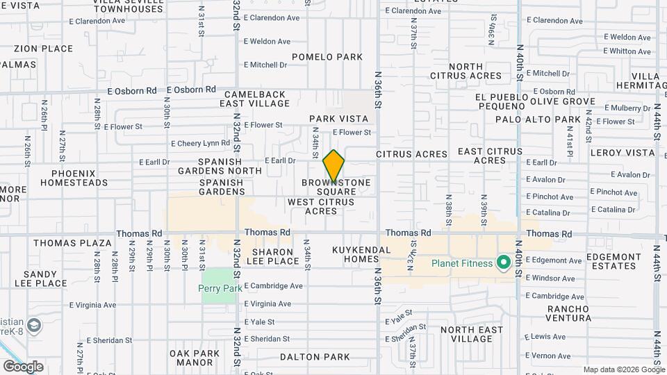 3432 E Lance Ln Mapa y Detalles de la Ubicación