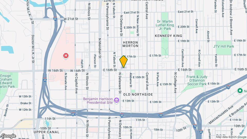 1601 N Delaware St Map and Location Details