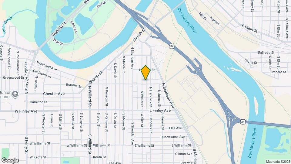 607 E Vine St Map and Location Details