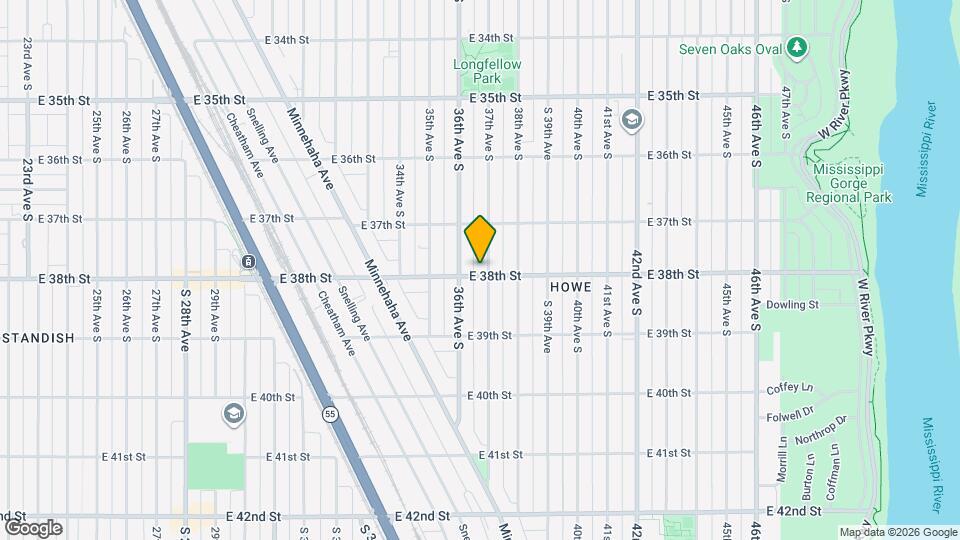 3624 E 38th St Map and Location Details