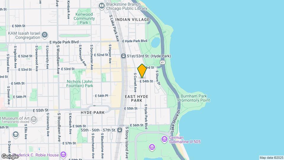 5340 S Hyde Park Blvd Map and Location Details