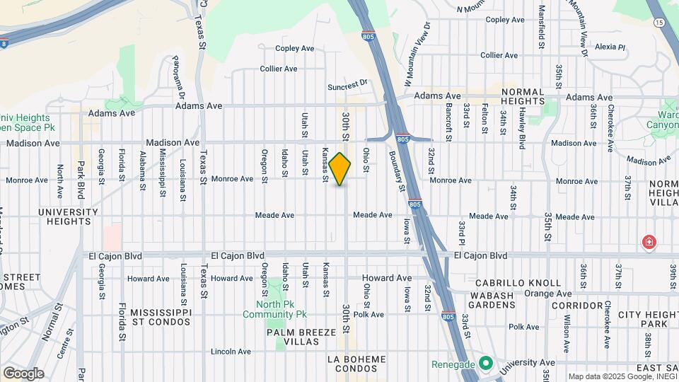4464 1/2 30th St Map and Location Details
