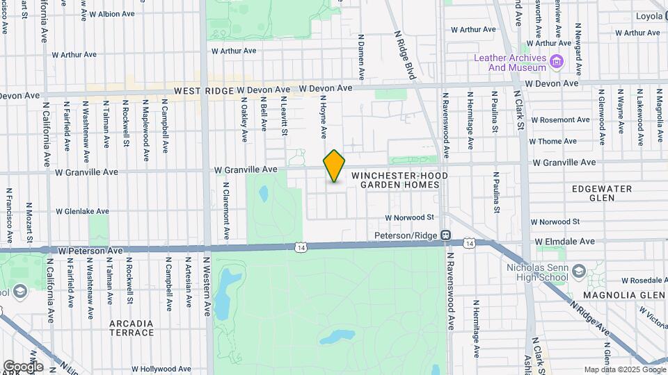 6147 N Hoyne Ave Mapa y Detalles de la Ubicación