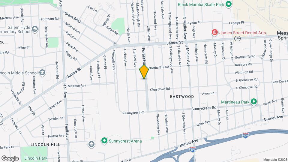 242 Forest Hill Dr, Unit Upstairs Mapa y Detalles de la Ubicación