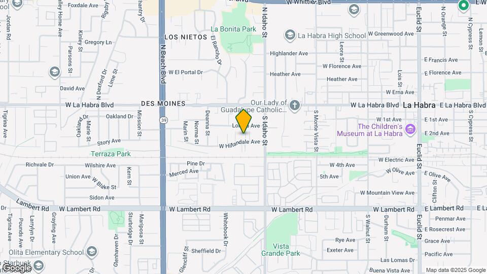 1345 W Hillandale Ave Map and Location Details