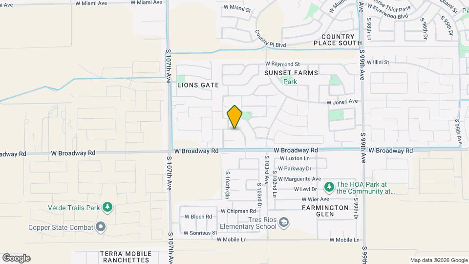 10417 W Wood St Mapa y Detalles de la Ubicación