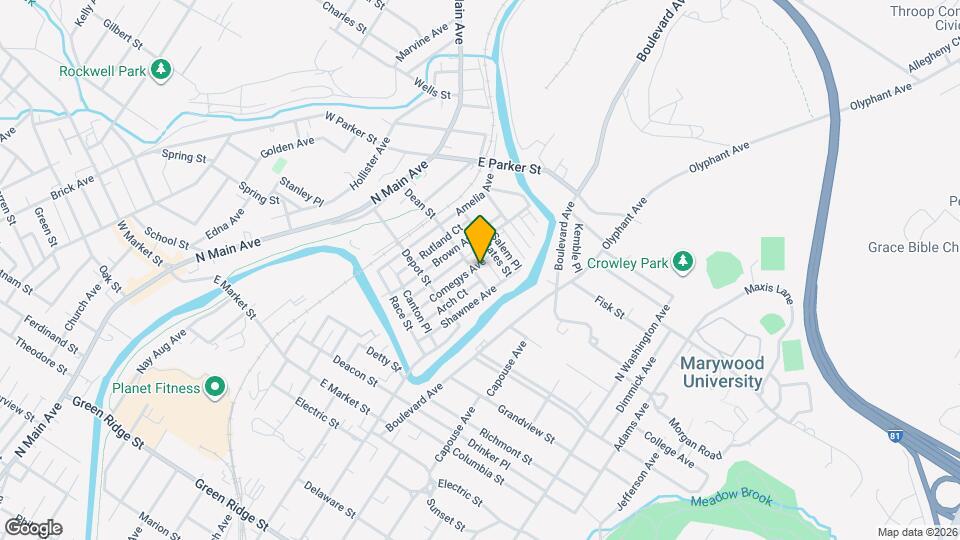 601 Dean St Map and Location Details